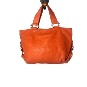 Lupo Shoulder Bag Purse Handbag Leather ORANGE